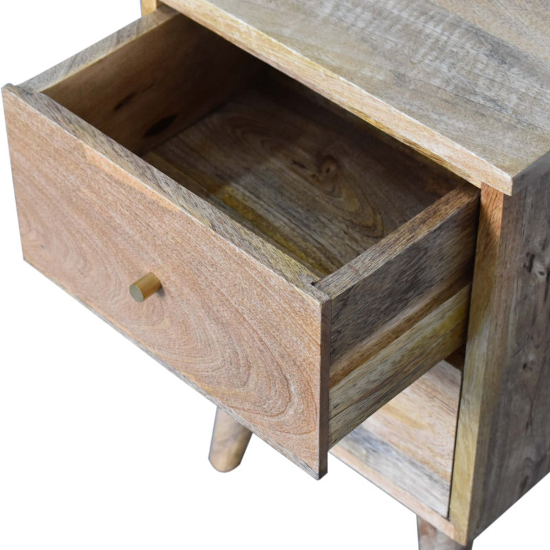 Lodgeste 35cm W Solid Wood Bedside Table