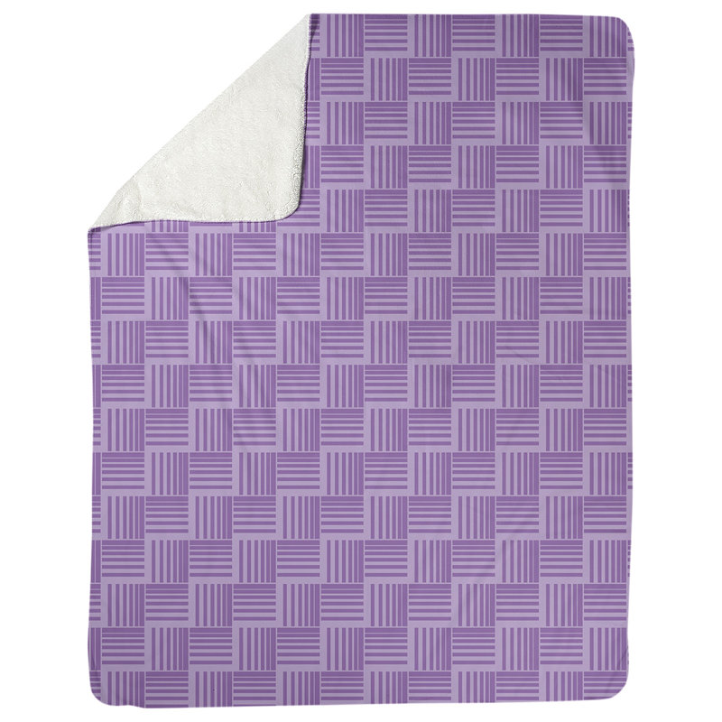 Couverture polaire à rayures classic basketweave, l 50 po x L 60 po, Violet