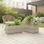Jardinière rectangulaire Rectanglar Terrace - Brun cendré-139651122