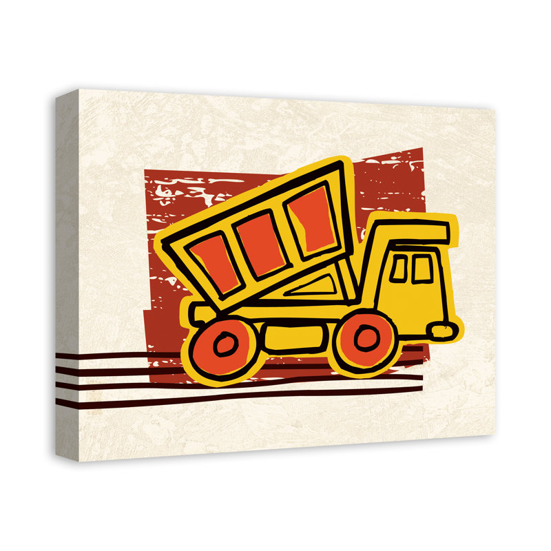 Art sur toile dumptruck Bennett, H 16 po x l 20 po x P 1,25 po
