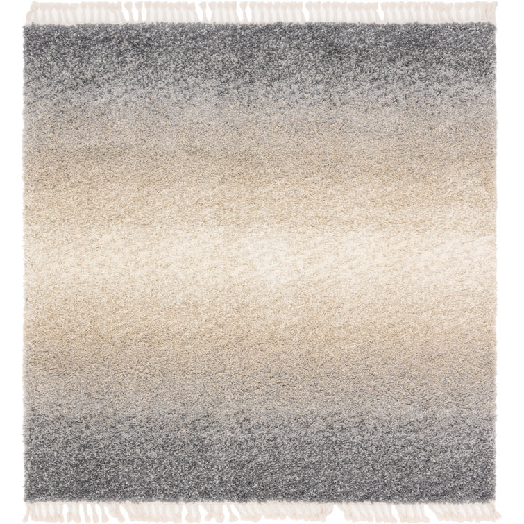 Tapis gris à rayures Mitzy