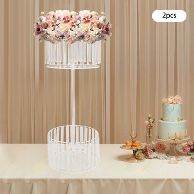 2-Tier Clear Acrylic Flower Rack