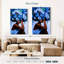 Fille aux cheveux bleus sur toile-621352636