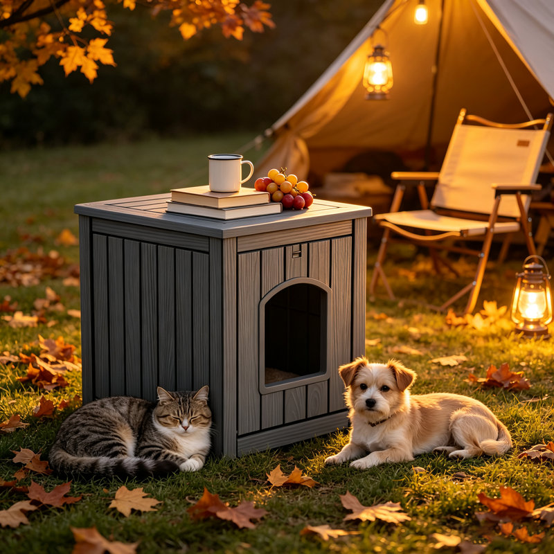Maison de chat d'extérieur résistante aux intempéries, abri de chat isolé imperméable pour chats d'extérieur et d'intérieur, maison de chat toutes saisons durable, assemblage facile