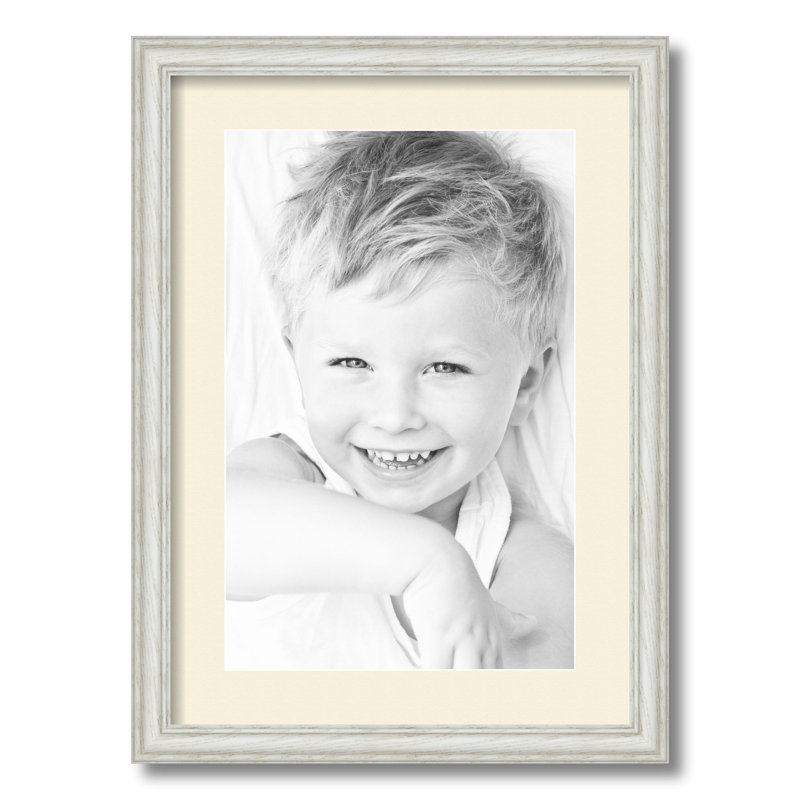 Wood Matte Picture Frame with Mat, Ivory