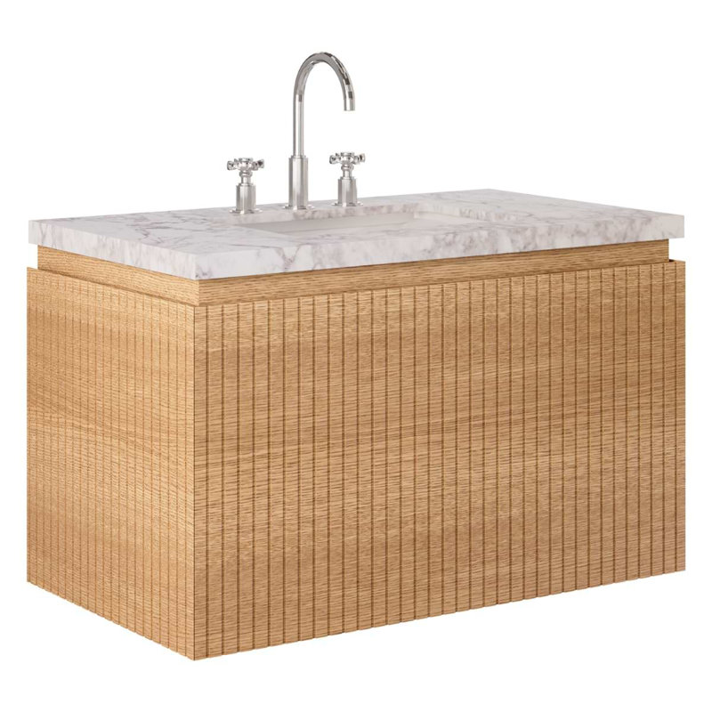 Melrose Single Vanity, White, White Ash, 36"