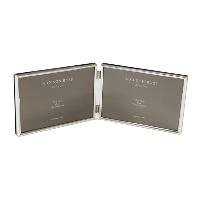 Cadre argenté 4 x 6 Dbl-L, 8.3" H x 4.3" W