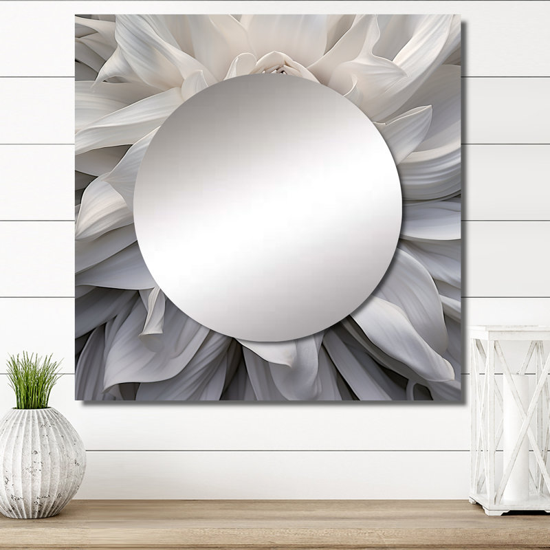 Deavian - Miroir décoratif carré fleurs pour chambre à coucher, 29 po x 29 po