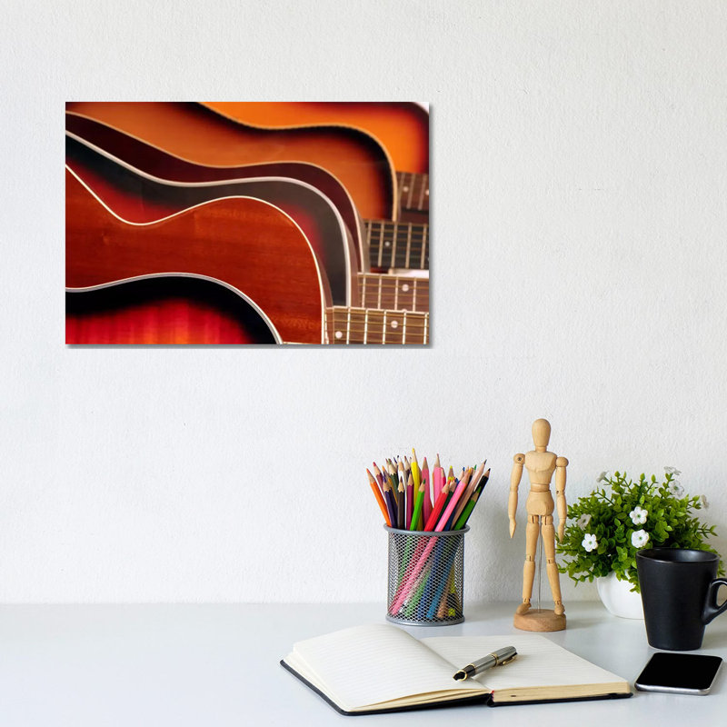 Acoustic Guitar - Wrapped Canvas Print, 20.32 cm H x 30.48 cm W
