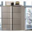 Meuble de chambre 1pc avec finition UV de style contemporain avec pieds chromés et poignées verticales-1714547934