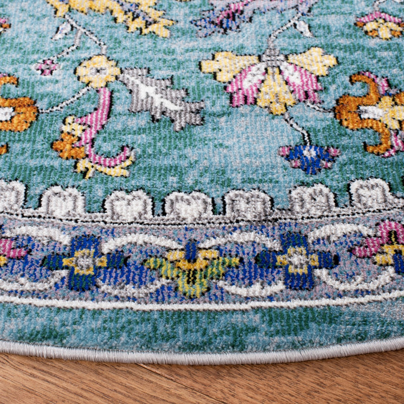 Bruckmann Performance Oriental Rug, Round 6'5"