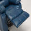 Fauteuil inclinable en cuir bleu marine Charlotte
