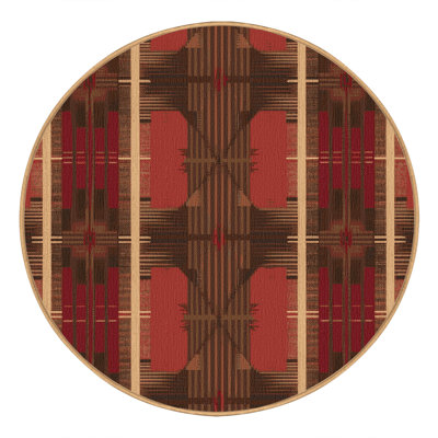 Washable Rustic Plaid Southwestern Area Rug