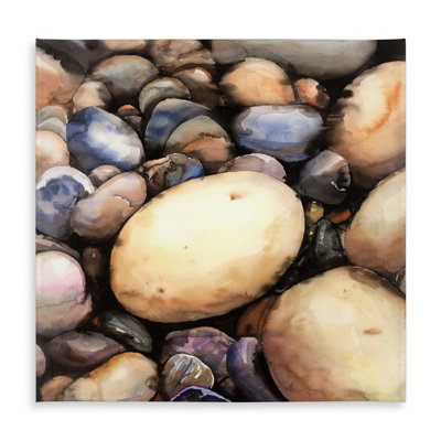 Beach Pebbles Blue Tablecloth - Indoor/Outdoor Home Decor