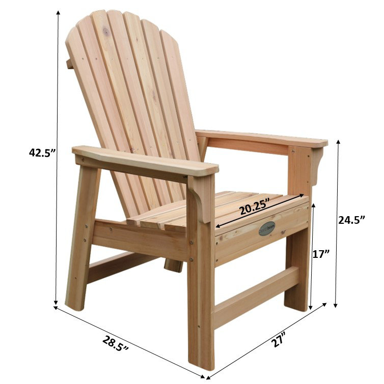 Riverside Adirondack Dining Chair, Western Red Cedar