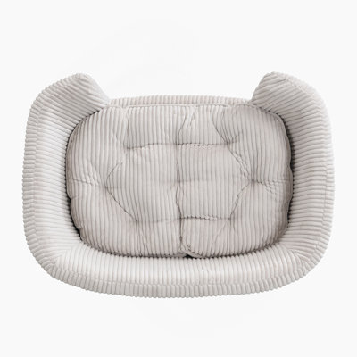 Jagger Corduroy Upholstered Dog Bed Sofa With Wooden Legs