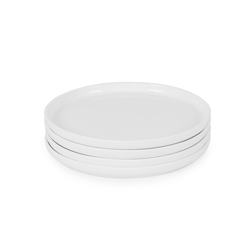 White Porcelain 16-Piece Round Dinnerware Set, Service for 4
