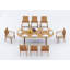 9 Pcs Grade-A Teak Wood Dining Set: 94" Double Extension Oval Table And 8 Goa Stackng Arm Chairs #11GO2208-191682086