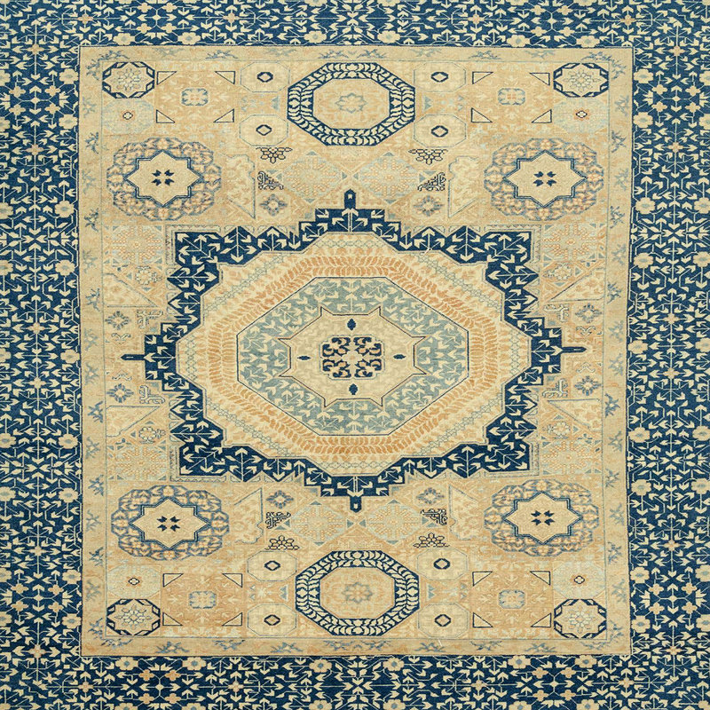 Abstract Indoor Rug, Square 5'