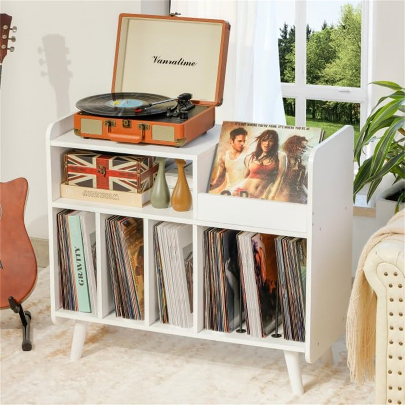 80cm Record Player Stand, White