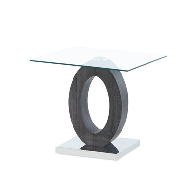Aeyla Glass Top End Table