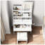 Bureau de coiffeuse Fashion avec miroir, lumières réglables, support pour sèche-cheveux et 3 tiroirs pour le maquillage et le rangement