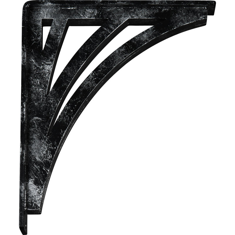 Support en fer forgé Nevio, Argent antique, H 12 po x l 2 po x P 10 po