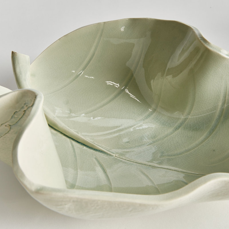MORICENTO LEAF SCULPTURE SMALL, Large, White