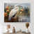 White Floater Framed