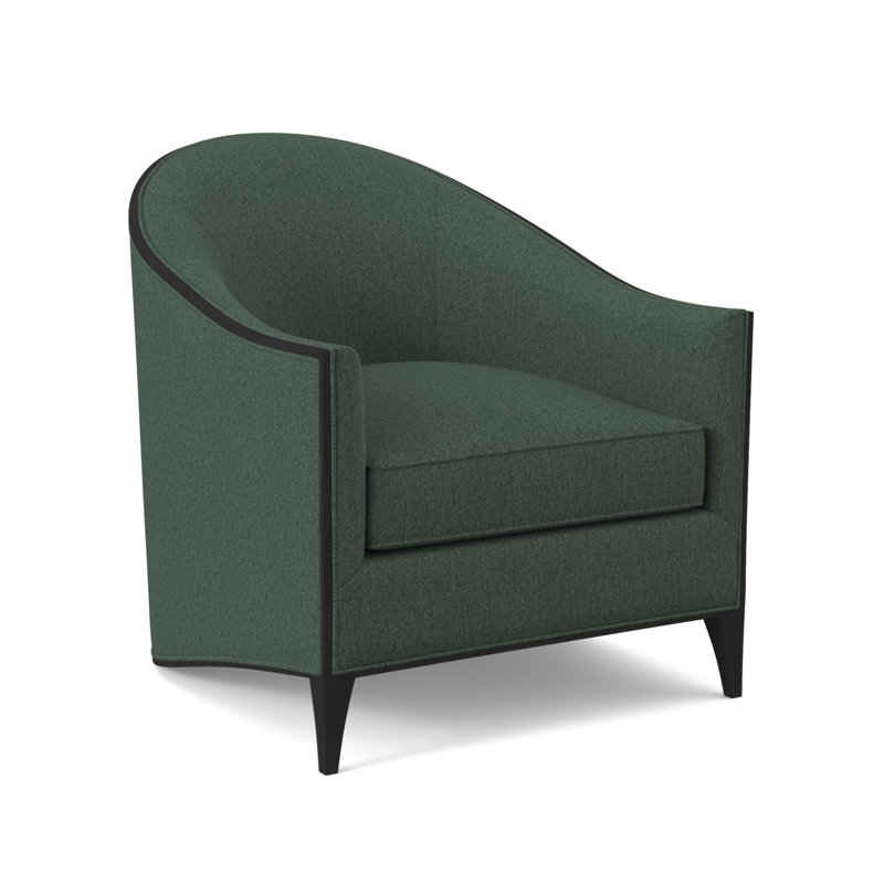 Atelier Barrel Chair, Espresso, Filigree Ivory 100% Polyester