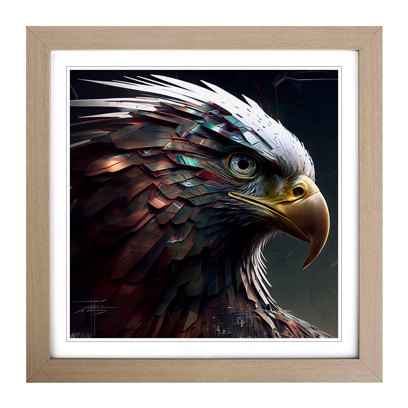 Single Picture Frame Print on Wood, Oak