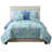 Harmony 5-Piece Reversible Blue Paisley Quilt Set-270279213