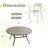 6-Person Round Patio Dining Set With Stackable Chairs-1948938039
