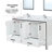 Ziva 60 in W x 22 in D Double Bath Vanity and White Top-50513847-113204699