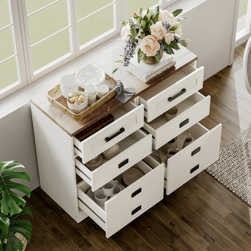 Ensemble de table de chevet 31,9 pouces Glenford, Blanc