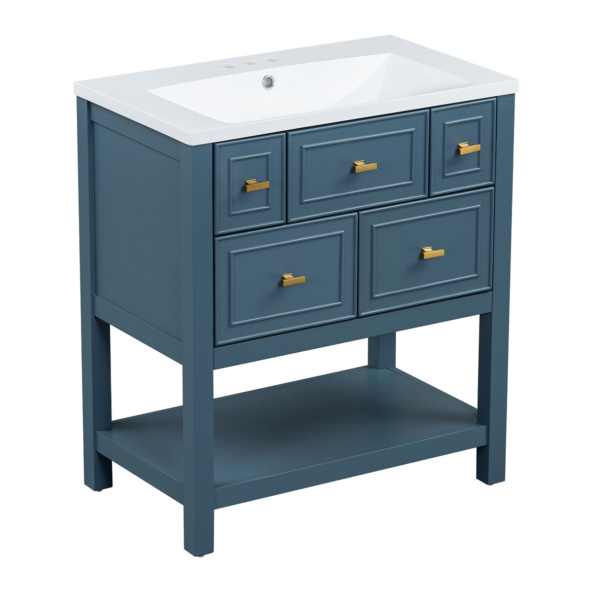 Meuble Lavabo Simple 30 Cm De Large - Couleur Or - Embassy Par Water Creations
