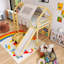 Lit mezzanine simple en bois avec tente-133202601