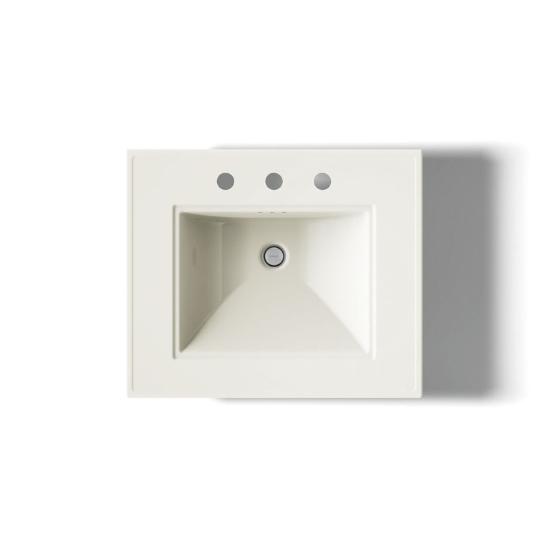 Memoirs® Stately 24" Pedestal Bathroom Sink with 4" Centerset Faucet Holes, Biscuit, 34.75" H x 20.5" W x 24.5" L, 8" Centers
