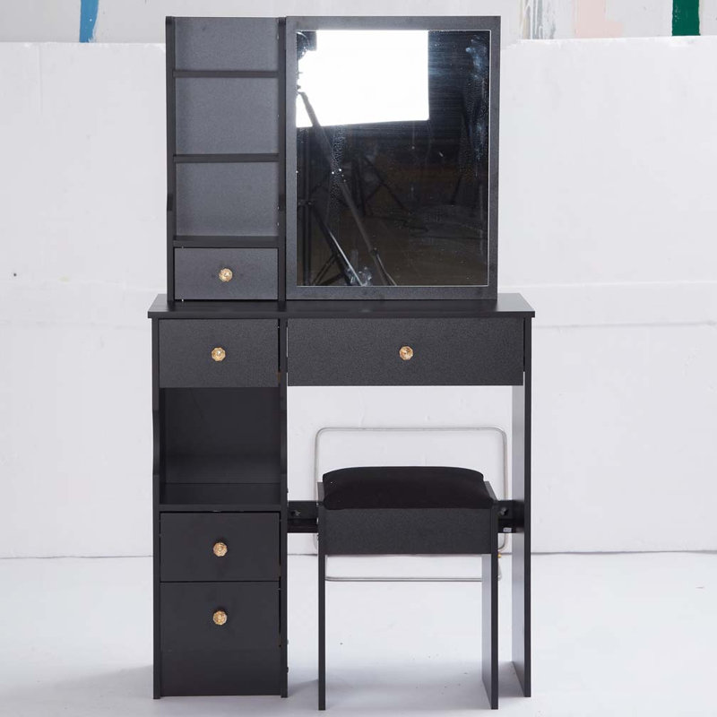 Coiffeuse 29,2 po + tabouret rembourré