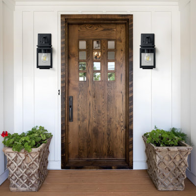 Matte Black 15cm H Outdoor Sconce