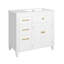Meuble-lavabo moderne de 91 cm (36 po) avec lavabo en céramique, rangement à tiroirs et tablette ajustable-1622629009