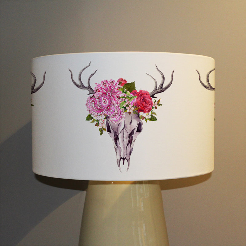 Cotton Drum Lamp Shade ( Uno ), 22cm H x 25cm W x 25cm D