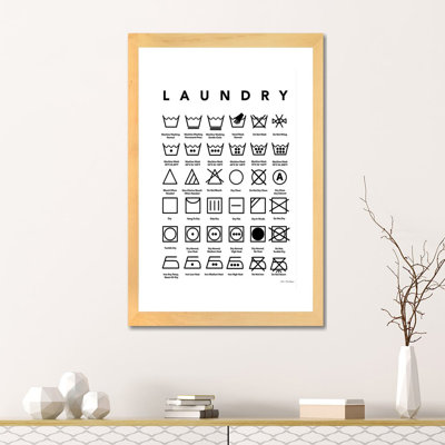 «Laundry Symbols» par Seven Trees Design - impression d'art textuel