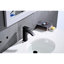 Robinet de lavabo pour salle de bain à poignée simple noir mat avec bec cascade et trop-plein avec bonde escamotable - Acier inoxydable pour une utilisation durable-124464811