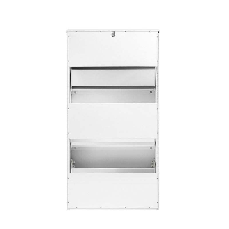 Shoe Storage Cabinet, White, 3