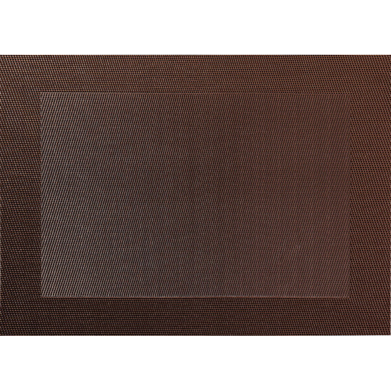 Ensemble de 4 napperons rectangulaires en vinyle, Marron