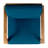 Blue Wood Club Chair, Weather Build, Slat Panels Chair In Blue, Withstanding Weather,-239376694-239376692