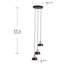 Luminaire suspendu grappe 3 lumières Renmarco-370193684-370193685