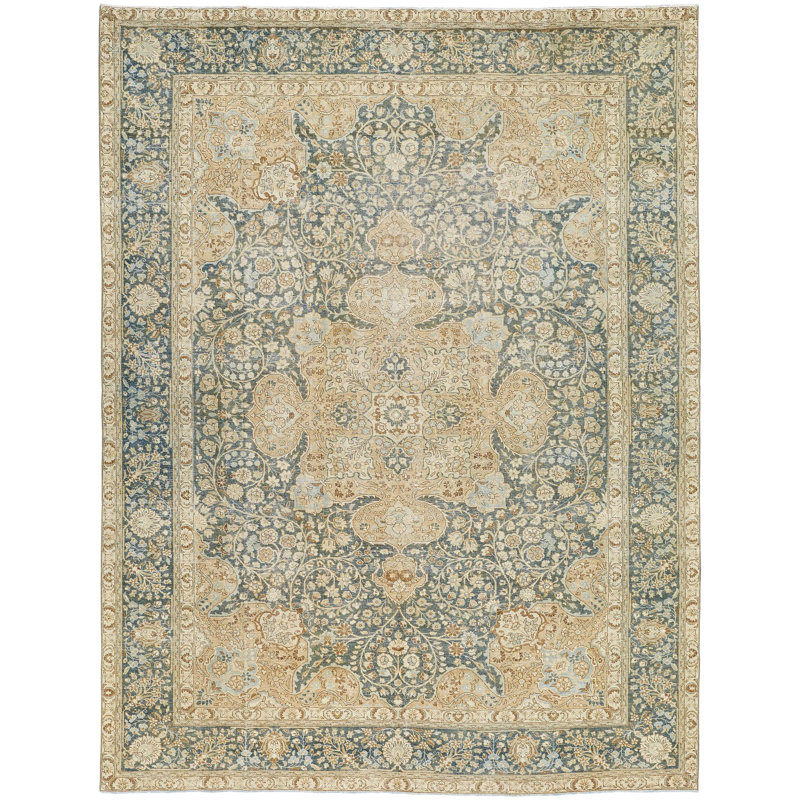 Antique One Of A Kind One-of-a-Kind 9'1" X 12' Hand Knotted Area Rug