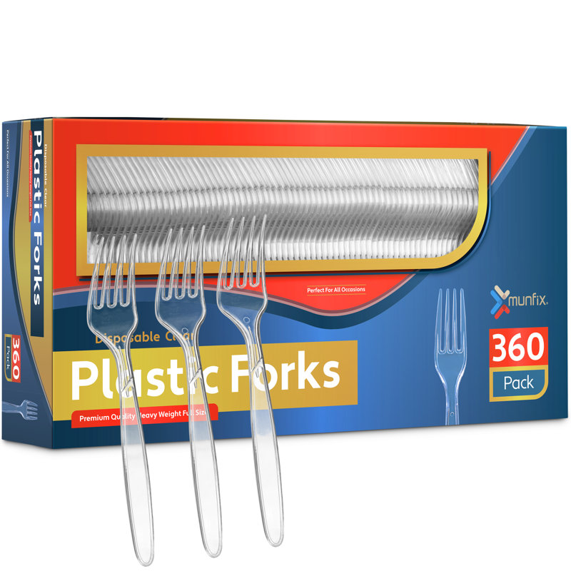 360 Clear Disposable Forks